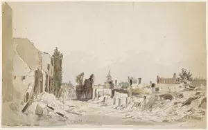 South Holland Prints: The ruins in Bodegraven after the June 1870 fire