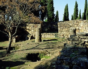 Ruins of a building, El Puig de Sant Andreu, Ullastret, Catalonia, Spain, (1999). Creator: LTL