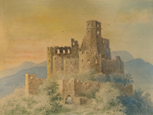 Viktor Prints: Ruins of castle, 1895-1899. Creator: Viktor Myskovszky