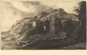 Ruins of a Chateau (Les ruines du chateau). Creator: Alphonse Legros