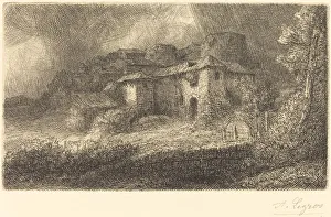Ruins of a Chateau (Les ruins du chateau). Creator: Alphonse Legros Ruins of a Chateau (Les ruins du chateau). Creator: Alphonse Legros