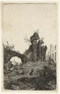Bartholomeus Breenbergh Prints: Ruins of the Coliseum, plate 10 from The Ruins of Rome