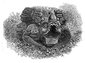 Mesoamerica Prints: The Ruins of Copan, Central America: altar-stone, 1864. Creator: Unknown
