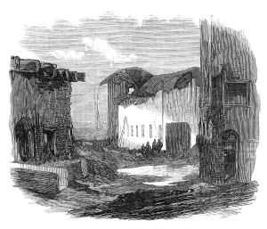 Shoe Polish Prints: Ruins of Day and Martin's Blacking Factory, 1870. Creator: Unknown