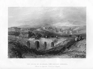 John Carne Collection: The ruins of Djerash, the ancient Gergesa, Syria, 1841.Artist: W Floyd