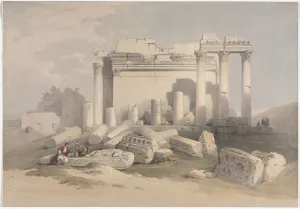 David Roberts Prints: Ruins of the Eastern Portico of the Temple of Baalbec