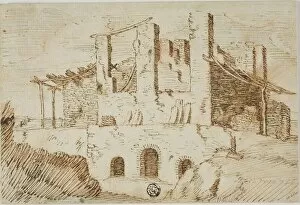 Ruins with Farm Shed, c. 1600. Creator: Unknown