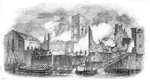 St Olave Prints: Ruins of the fire, 1843. Creator: Unknown