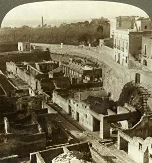 Natural Disaster Gallery: Ruins of Herculaneum, (W.), uncovered after 17 centuries burial, Italy, c1909. Creator: Unknown