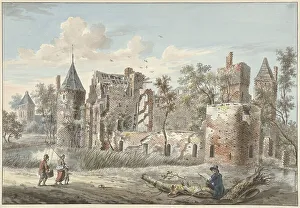 Utrecht Prints: Ruins of the Huis ter Haar near Maarssen, 1797. Creator: Jan Philip Reuthel