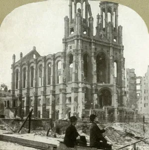 World Wide View Co Prints: Ruins of the Jewish Synagogue on Sutter St
