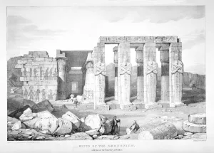 Memnonium Prints: Ruins of the Memnonium at the Cemetery of Thebes, c1800-1870. Artist: George Barnard