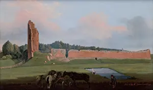 Grand Duke Prints: Ruins of the Miedniki Castle, 1853. Creator: Wincenty Dmochowski