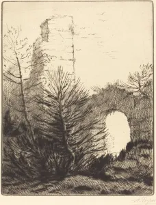 Gateway Gallery: Ruins of a Monastery (Les ruines du monastere). Creator: Alphonse Legros