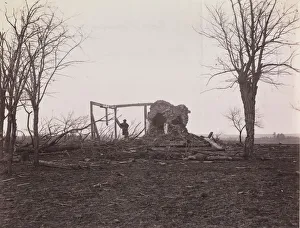 Bull Run Prints: Ruins of Mrs. Henrys House, Battlefield of Bull Run, March 1862. Creator: George N