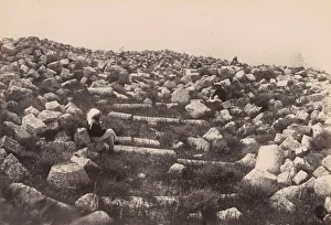 Lebanon Prints: Ruins near Beirut, Lebanon, 1864. Creator: Louis Vignes