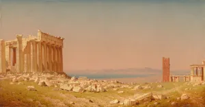 Athens Prints: Ruins of the Parthenon, 1880. Creator: Sanford Robinson Gifford