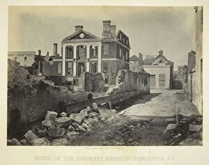 Mansion Collection: Ruins of the Pinckney Mansion, Charleston, S. C. 1865. Creator: George N. Barnard