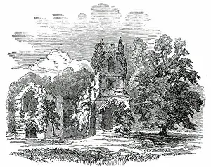 Carthusian Prints: Ruins of the Priory of Mount Grace, East Harlsey, York, 1850. Creator: Unknown