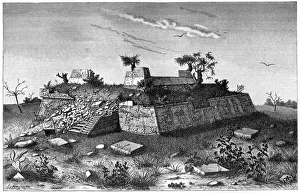 Ruins of the pyramid steps of Xochicalco, Mexico, 1901 Ruins of the pyramid steps of Xochicalco, Mexico, 1901