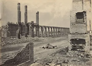 Chimney Breast Prints: Ruins of the R. R. Depot, Charleston, South Carolina, 1860s. Creator: George N. Barnard