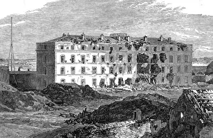 The ruins round Paris: barracks, Fort Vanves, 1871. Creator: Unknown