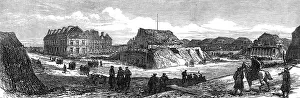 The ruins round Paris: interior of Fort Issy, 1871. Creator: Unknown
