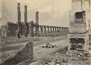 Depot Gallery: Ruins of the R.R. Depot, Charleston, South Carolina, 1860s. Creator: George N. Barnard