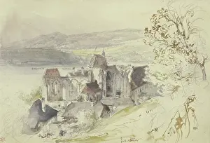 Studies Prints: The Ruins of Sausenstein Monastery Church on the Danube. Creator: Rudolf von Alt