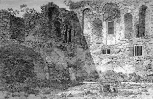 Ruins of the south transept, Church of St Bartholomew-the-Great, Smithfield, City of London, 1805