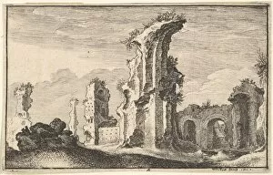 Wenceslaus hollar Collection: Ruins of St Croix de Jerusalem, 17th century. Creator: Wenceslaus Hollar