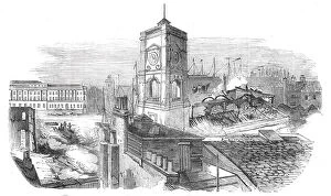 London Bridge Gallery: Ruins of St Olafs Church, 1843. Creator: Unknown