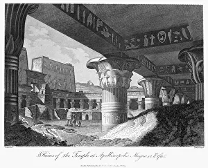 Idfu Prints: Ruins of the Temple at Apollinopolis Magna or Edfu, Egypt, 1804. Artist: J Pass