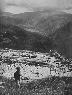 Hodder Stoughton Prints: Ruins of the Temple of Apollo at Delphi, 1913