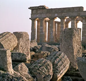 The ruins of temple E at Selinunte