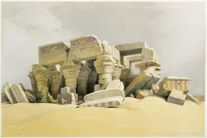 David Prints: Ruins of the Temple of Kom Ombo, Egypt, c1845. Artist: David Roberts