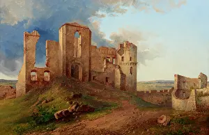 Ruins of the Tenczyn Castle, 1854. Creator: Aleksander Plonczynski