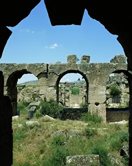 Turkey Prints: Ruins of the thermal baths of the city, Aphrodisias (Anatolia, Turkey), 2000. Creator: LTL