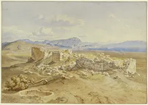Walls Prints: Ruins of Tiryns, c1854. Creator: Karl Friedrich Harveng