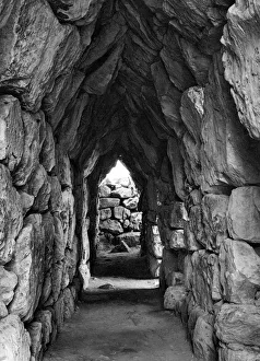 Amongst the ruins of Tirynth, Greece, 1937. Artist: Martin Hurlimann
