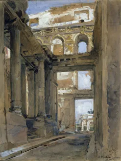 Ruins of the Tuileries Palace, 19th century. Creator: Isidore Pils Ruins of the Tuileries Palace, 19th century. Creator: Isidore Pils