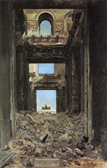 Meissonier Prints: The Ruins of the Tuileries Palace after the Commune of 1871