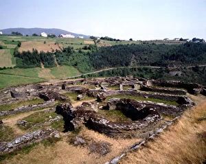 Ruins of the village, belonging to the culture Castro - Celta in Coana (Asturias)