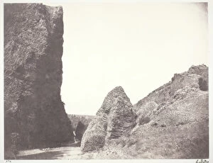 Douard Denis Baldus Gallery: Ruisseau coulant entre une falaise et des rochers, 1854, printed 1978