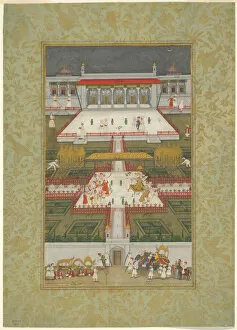 Uttar Pradesh Gallery: Ruler Entertained by Dancers in a Paradise Garden, Late 18th century. Creator: Unknown