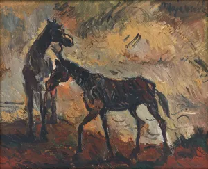 1941 Prints: Runaway Horses, around 1941. Creator: Cyprian Majernik
