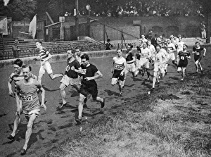 Running the half mile at the Civil Service Sports day, Stamford Bridge, London, 1926-1927 Running the half mile at the Civil Service Sports day, Stamford Bridge, London, 1926-1927