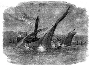 Mail Steamer Prints: The Running Down of Lord Alfred Paget's Yacht Alma off Dover