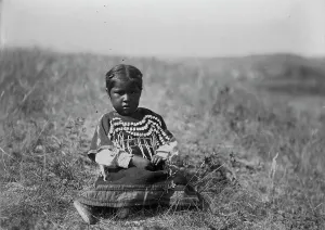 Running Owl's daughter, c1910. Creator: Edward Sheriff Curtis