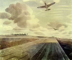 Air Force Gallery: Runway Perspective, 1941, (1944). Creator: Eric Ravilious